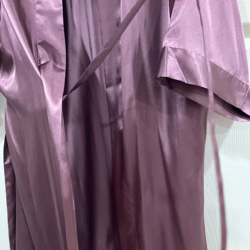 David’s Bridal Bridesmaid Satin Wine Robe